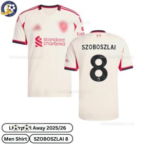 Lvr^_^pooI SZOBOSZLAI 8 Away 25 26 Men Football Shirt- overview